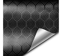 V2 Hex Carbon Black Vinyl Car Wrap, 3ft x 5ft roll