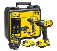 V20 Impact Driver 165Nm - Lithium 18V - 2 Batteries 1.5Ah STANLEY FATMAX - SFMCF800C2K-QW
