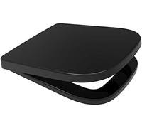 V20 Square Shape Soft Close Toilet Seat Quick Release Top or Bottom Fix 356 x 434 (Black)