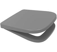 V20 Square Shape Soft Close Toilet Seat Quick Release Top or Bottom Fix 356 x 434 (Grey)