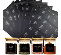 v2croft 184 Minimalist Spice Lables Set Black Text on White, Waterproof Stickers For Seasoning Jars, Glass Containers & Canisters,- Include an Exclusive Numbered Reference sheet