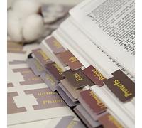 v2croft Laminated Bible Tabs for Old & New Testament - Women & Men Bible Study Supplies - 66 Index Tabs (14 Blank)