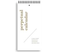 v2croft Perpetual Calendar, 5" x 10" Minimalist Special Event Reminder Calendar Book, Sprial Monthly and Daily Wall Hanging Organizer for Important Dates, Birthdays, Anniversaries (Gold)