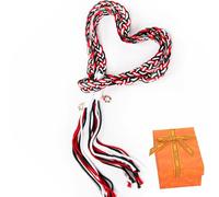 v2croft Wedding Lasso Rope Handfasting Cord with Pendants - Natural Cotton Traditional Celtic Pattern Rustic Wedding Cord Lazos para Boda for Ceremony (Red and Green)