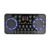 V300 Pro Sound Card, Voice Changer Bluetooth Audio Mixer DJ Mixers, For Phone Computer Bluetooth 4.0 Noise Reduction Live Broadcast Sound Card Mixer, Sound Mixer Board for Live Streaming, Recording