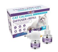 V30HUB - Cat Calming Diffuser Plug In with 2 Refills 48ml - Pheromone Diffuser Starter Kit for Cats - Helps Stop Scratching, Urine Spraying, Anxiety & Stress - Each refill lasts up to 30 days