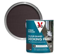 V33 Colour Guard Decking Paint - 5-Year Guarantee - Anti-Slip - UV-Resistant - Gun Metal 2.5 Litres