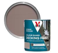 V33 Colour Guard Decking Paint - 5-Year Guarantee - Anti-Slip - UV-Resistant - Light Silver 2.5 Litres
