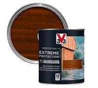 V33 Extreme Protection Woodstain - 12-Year Guarantee - Extreme Weather Protection - Anti-Humidity Barrier - Only 2 Coats - Mahogany 2.5 litres