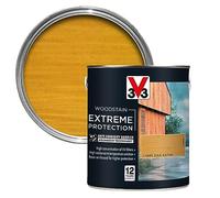 V33 Extreme Protection Woodstain - 12-Year Guarantee - Extreme Weather Protection - Anti-Humidity Barrier - Only 2 Coats - Light Oak 2.5 litres