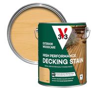 V33 High Performance Decking Stain, Clear, 5L | Nourishes & enhances decking, Anti-slip finish, UV & weather resistant, Biosourced formula