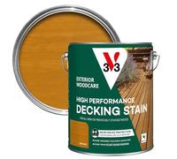 V33 High Performance Decking Stain - Long-Lasting Weather Protection - UV-Resistant - Anti-Slip - Biosourced Formula - Light Oak 5 litres