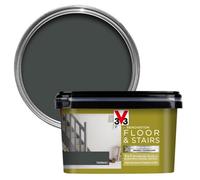 V33 High Performance Tarmac Satinwood Floor & Stair Paint, 2L