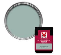 V33 Renovation Agave Green Satinwood Cupboard & Cabinet Paint, 75Ml Tester Pot