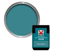 V33 Renovation Blue Lagoon Satinwood Wall Tile & Panelling Paint, 75Ml Tester Pot