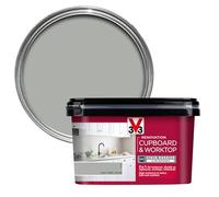 V33 Renovation Cupboard & Worktop Paint, Loft Grey Satin, 2L