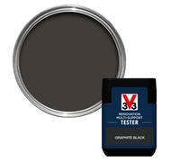 V33 Renovation Graphite Black Satinwood Multi-Surface Paint, 50Ml Tester Pot