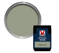 V33 Renovation Green Khaki Satinwood Multi-Surface Paint, 50Ml Tester Pot