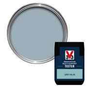 V33 Renovation Grey Blue Satinwood Multi-Surface Paint, 50Ml Tester Pot