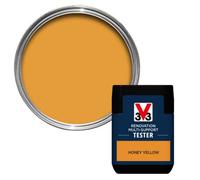 V33 Renovation Honey Yellow Satinwood Multi-Surface Paint, 50Ml Tester Pot