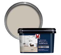 V33 Renovation Multi-Surface Paint - No Undercoat Needed - Over 20 Surfaces - Resistance To Water Stains & Impact - High Coverage - Hemp Satin 2 Litres