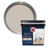 V33 Renovation Multi-Surface Paint - No Undercoat Needed - Over 20 Surfaces - Resistance To Water Stains & Impact - High Coverage - Hemp Satin 750ml