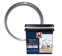 V33 Renovation Multi-Surface Paint - No Undercoat Needed - Over 20 Surfaces - Resistance To Water Stains & Impact - High Coverage - White Satin 750ml