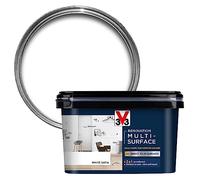 V33 Renovation Multi-Surface Paint - No Undercoat Needed - Over 20 Surfaces - Resistance To Water Stains & Impact - High Coverage - White Satin 2 Litres