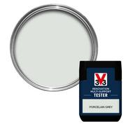 V33 Renovation Porcelain Grey Satinwood Multi-Surface Paint, 50Ml Tester Pot