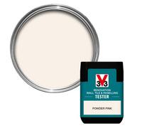 V33 Renovation Powder Pink Satinwood Wall Tile & Panelling Paint, 75Ml Tester Pot