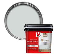 V33 Renovation Radiator & Household Appliance Paint - Direct to Metal & PVC - High Adhesion - Resistance to Temperature Variations - Soft Grey Satin 750ml
