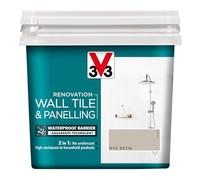 V33 Renovation Wall Tile & Panelling Paint - No Undercoat Needed - For High Moisture Surfaces - Resistant To Temperature Variations - Rye 750ml