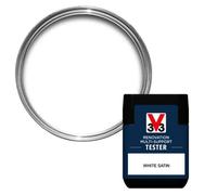 V33 Renovation White Satinwood Multi-Surface Paint, 50Ml Tester Pot