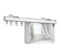 V3VOGUE Aluminum Curtain Rails, Curtain Track For Curtains Drapes, Mute Curtain Rail, Ceiling Or Wall Mount, For Living Room Bedroom Shower Campervan Privacy Sliding Curtains