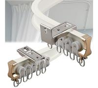 V3VOGUE Bendable Curtain Track Easy To Cut - Ceiling Or Wall Mount 1M 2M 3M 4M 5M 6M Aluminium Curtain Rail System Room Divider Ceiling Track For Window Curtains RV Home Office Hospital