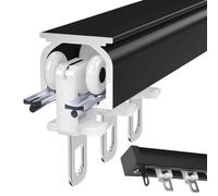 V3VOGUE Ceiling Curtain Track 0.5m 1m 2m 3m 4m 5m 6m Lightweight Heavy-duty Aluminum Curtain Rails, With Support Brackets For Wall Or Ceiling Mount, For Window/Room Divider Track