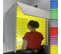 V3VOGUE Desktop Soundproof Cover, Portable Recording Booth, Microphone Isolation Booth Cube, Isolation Booth For Music Studio Bedroom Home, For Recording Studio, Podcasts, Singing, And Broadcasting