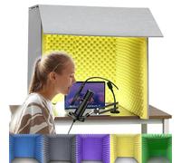 V3VOGUE Desktop Soundproof Cover, Portable Vocal Recording Booth, Isolation Booth Box For Home Studio, Microphone Recording Equipment, Ecosfriendly Material, For Podcasts Work Singing Broadcasting