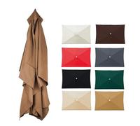 V3VOGUE Outdoor Patio Umbrella Replacement Canopy Cover, Waterproof UV-Resistant Replacement Fabric For 300x200cm/6.6ftx9.8ft Parasol With 6 Ribs, Washable Pool Garden Sun Umbrella Cloth(Khaki)