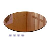 V3VOGUE Round Glass Dining Table Top 16-39inch, Glass Lazy Susan Turntable, Polish Arc Edge