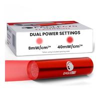 v4.0 670 nm Deep Red LED Light 8mW/cm2 | USA Lab Verified 670nm Flashlight (670 nm LED) w/Silicone Spacing Tube | Easy on The Eyes - no Blue Light