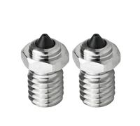 V6 Bimetal High Flow Nozzle for 3D Printers - 0.4mm/0.6mm/0.8mm Extruder Print Head -2pcs(0.4mm)
