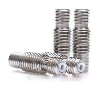 V6 E3D Stainless Steel Heatbreak Throat, 1.75mm M6 Hot End Thread Throats with Built in PTFE, 3D Printer Accessories, Pack of 4