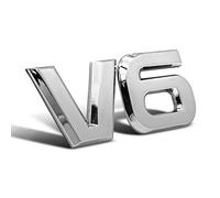 V6 Emblem Sign Chrome 3D Logo Token Car Decal Tuning Sticker Metal Symbol