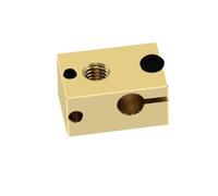 V6 Heater Block Plated Copper Brass PT100 E3D V6 Hotend Titan Extruder(Brass)