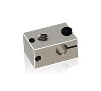 V6 Heater Block Plated Copper Brass PT100 E3D V6 Hotend Titan Extruder(Copper Plated)