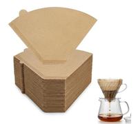 V60 Coffee Filters 02, 200 Count Unbleached Natural Brown Cone Paper Filters, Disposable Coffee Filters for Pour Over Dripper, Compatible with Most Manual Coffee Makers, for Home Office & Travel