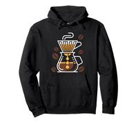 V60 Dripper Pour Over Coffee Illustration Hario Specialty Pullover Hoodie