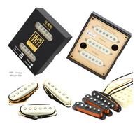 V60 Single Coil Guitar Pickups with Alnico V Magnets for/Middle/Bridge Positions, Vintage Tone, Reverse Wound Middle Pickup, Wax Potted, Fiber Bobbins, Staggered Polepieces