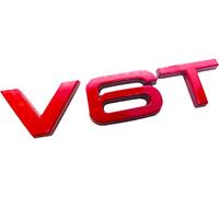 V6T Red Badge Logo Wing Fender Front Rear Glossy Boot Emblem Sticker Adhesive V6T SQ5 S5 S6 HB4R1-M